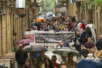 Iragan ekainean Donostian turistifikazioaren aurka egin zen manifestazioa.