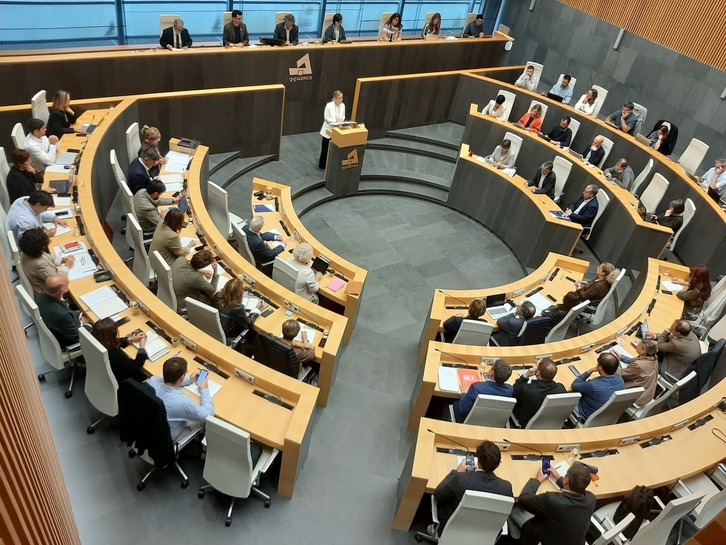 Gipuzkoako Batzar Nagusiak, astearte honetan bilduta.