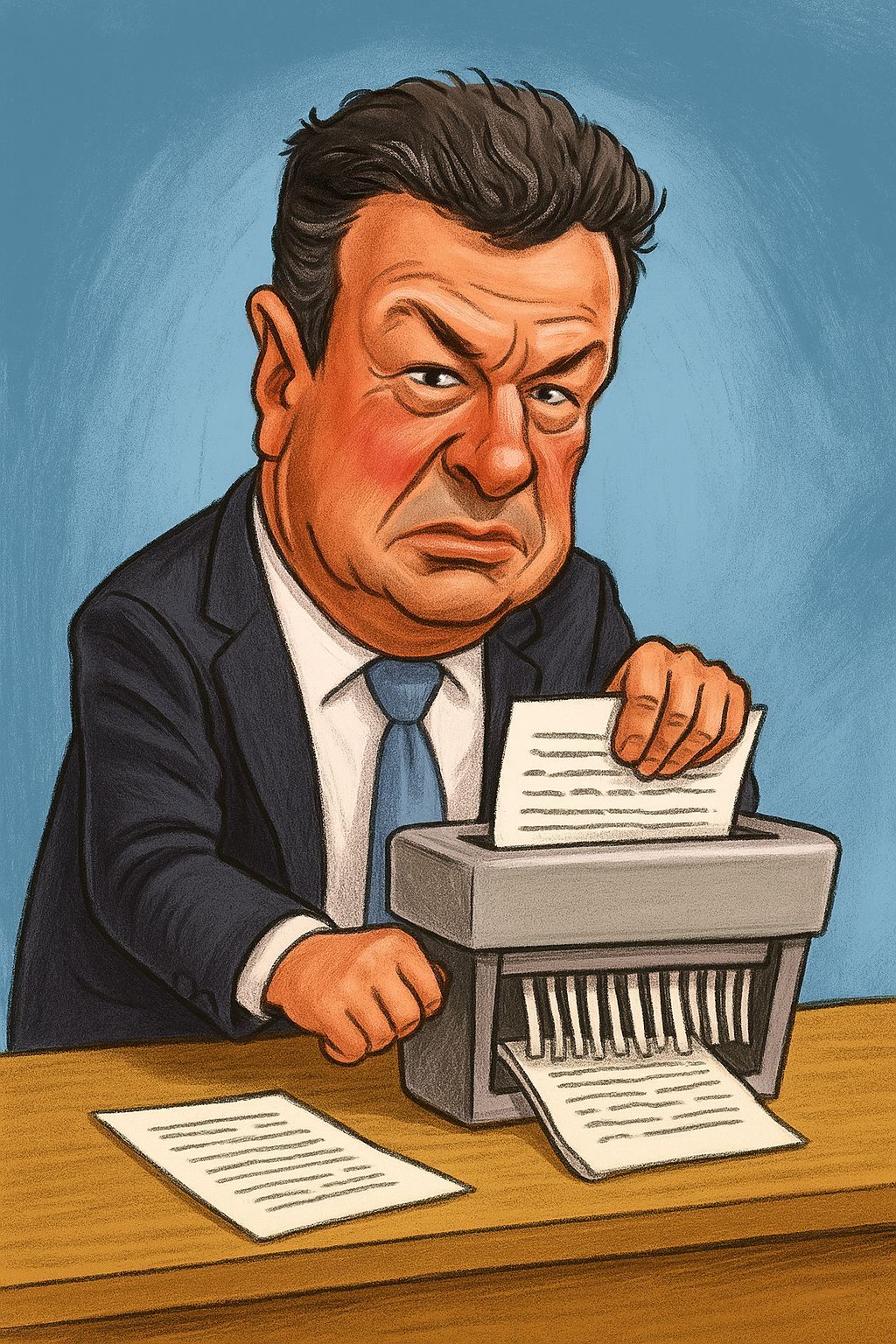 Caricatura del alcalde saliente que circula estos días por la localidad. (NAIZ)