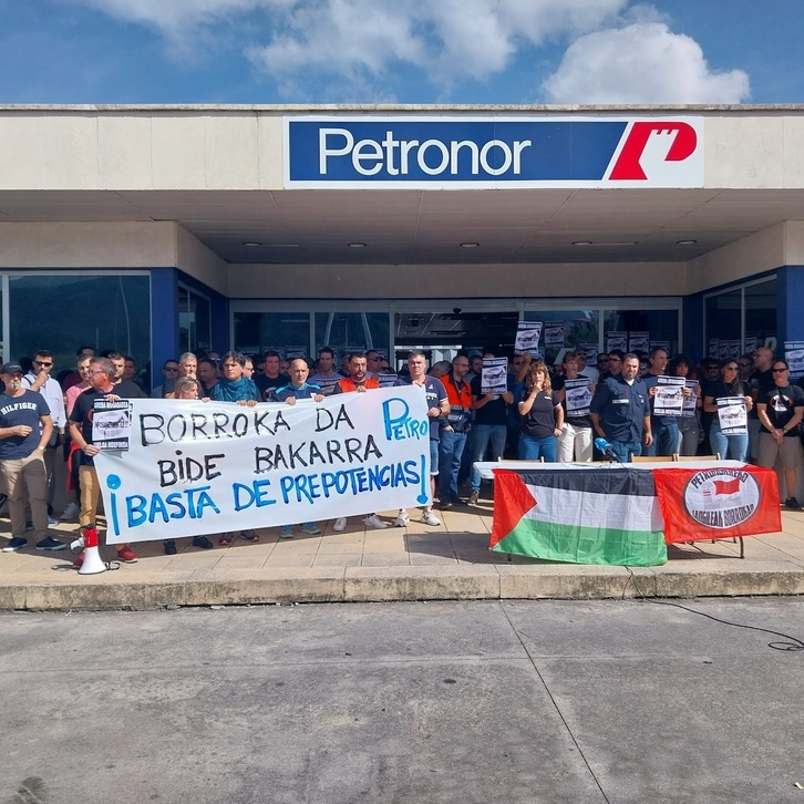 Movilización de los trabajadores de Petronor.