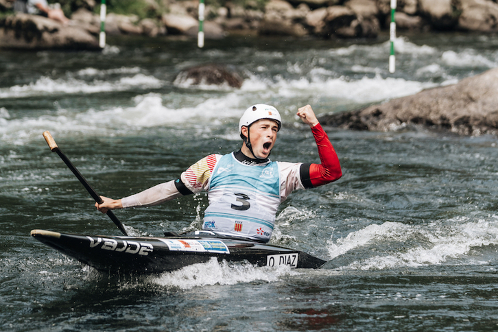 Oier Díaz ha pasado de ganar el oro mundial en juniors a codearse con los mejores en categoría senior.