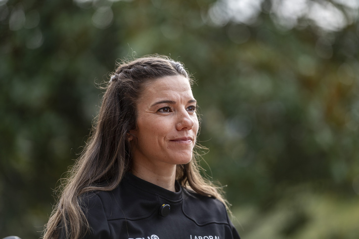 Ane Santestebanek Elorrion egin du agerraldia gaur, agurra iragartzeko.