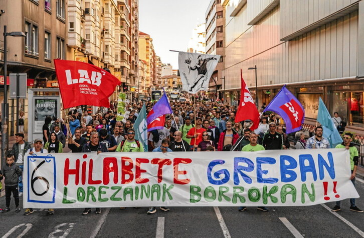Irailaren 26an, lorezainek Gasteizen egindako manifestazioa.