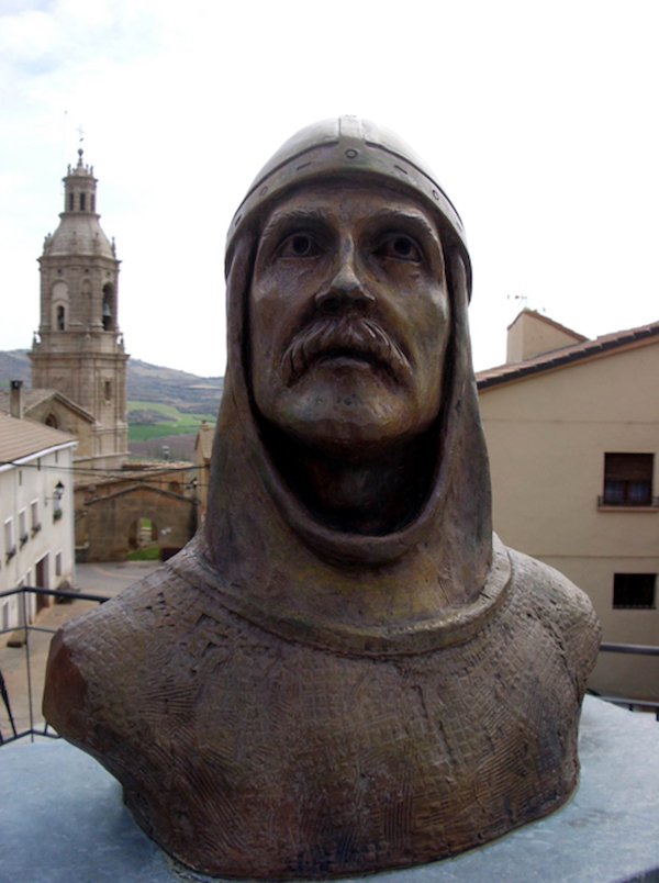 Escultura de Sancho Garcés I en Monjardin. (NAIZ)