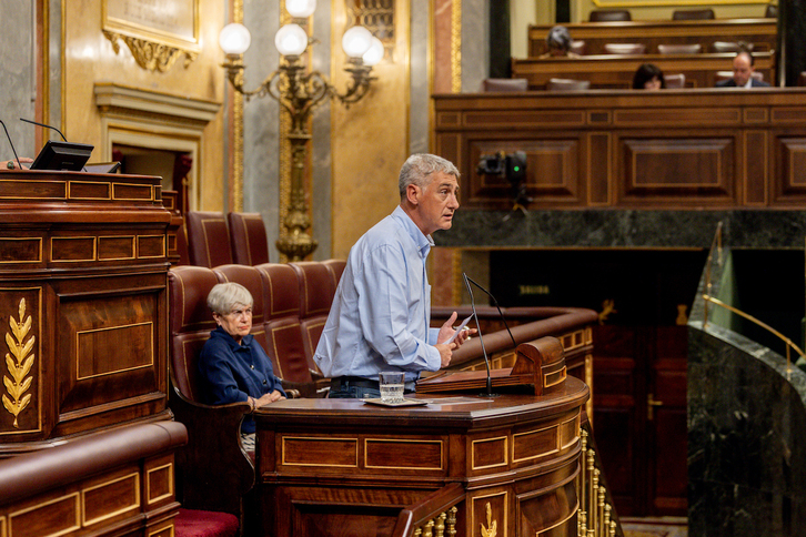 Oskar Matute, durante el pleno de hoy.