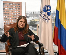 Iris Marín, en un momento de la entrevista.