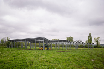 Neiker zentroaren eguzki plaken planta bat, irudian.