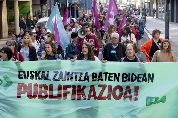 ELAk Gasteizen deitutako mobilizazioa.