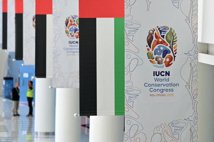 Preparativos en Abu Dhabi para el congreso de la Unión Internacional para la Conservación de la Naturaleza.