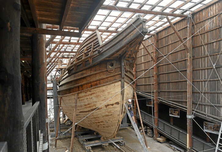 Así estaba la Nao San Juan a mediados de agosto.