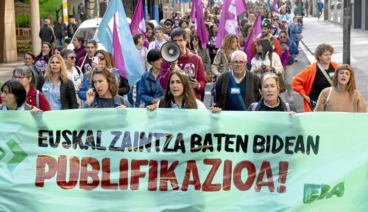 ELAk Gasteizen deitutako mobilizazioa.