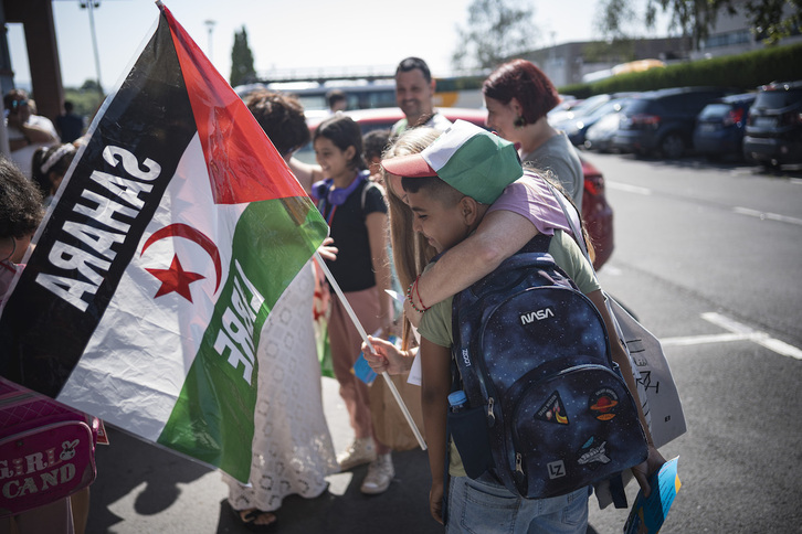 Menores saharauis acogidos en Euskal Herria este verano.