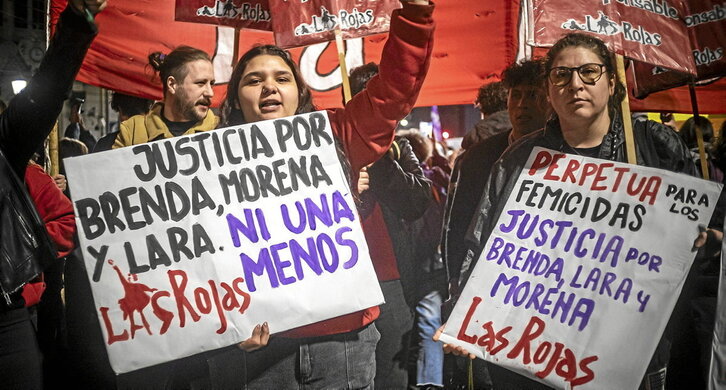 Hiru gazteen hilketa salatu eta egia eskatzeko mobilizazioak.