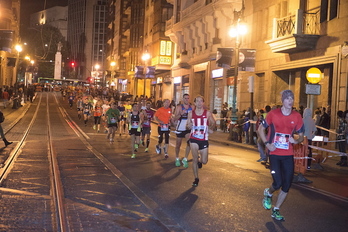 Imagen de archivo de la maratón nocturna de Bilbo.