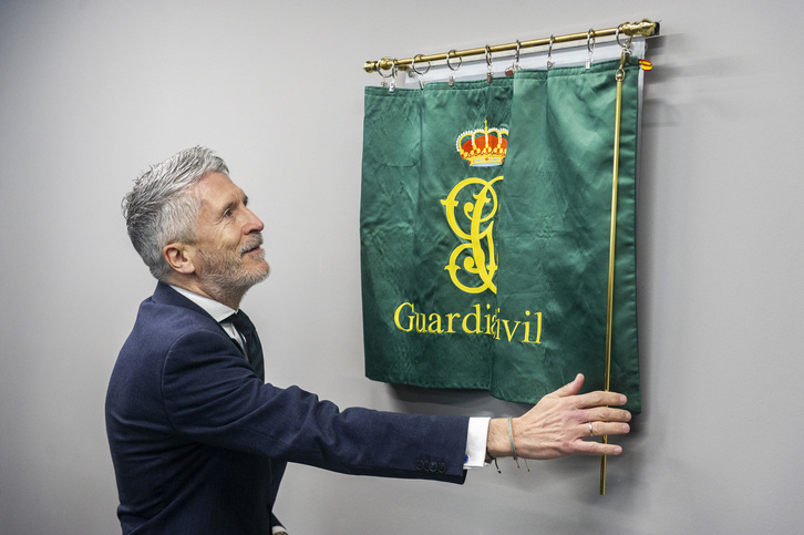 Marlaska, inaugurando instalaciones de la Guardia Civil en Gasteiz. 