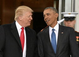 Donald Trump y Barack Obama, en la investidura del primero en 2017.