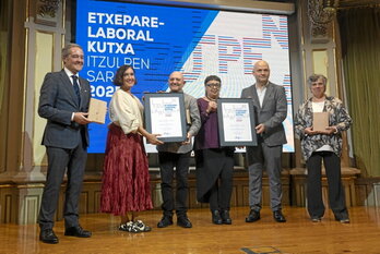 Sari-emate ekitaldia, atzo, Bilbon.