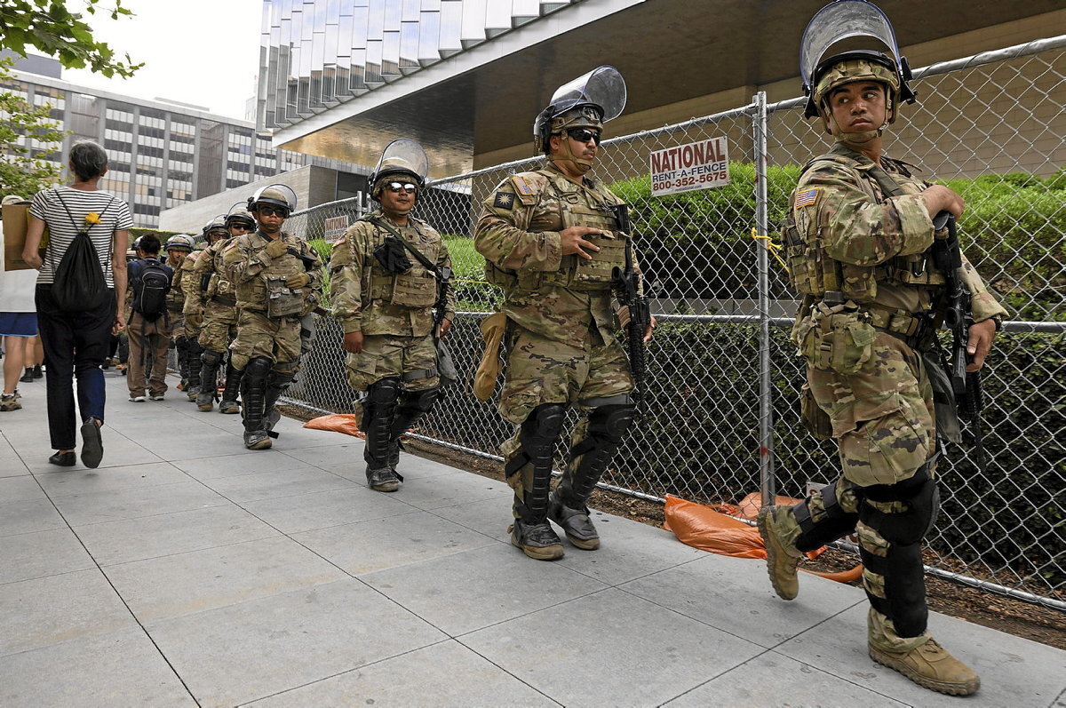 Guardia Nazionala Los Angelesen. Jonathan ALCORN | EUROPA PRESS