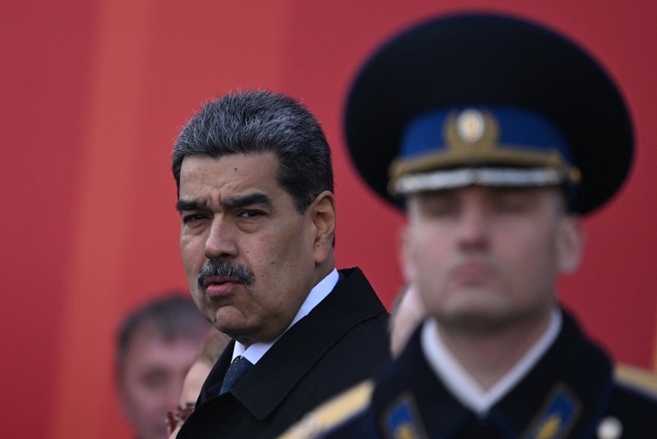 Maduro en el desfile militar del Día de la Victoria en la Plaza Roja de Moscú.