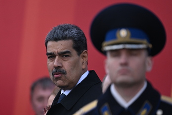Maduro en el desfile militar del Día de la Victoria en la Plaza Roja de Moscú.