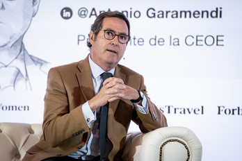 El presidente de la CEOE, en el foro Forbes hace apenas dos semanas.