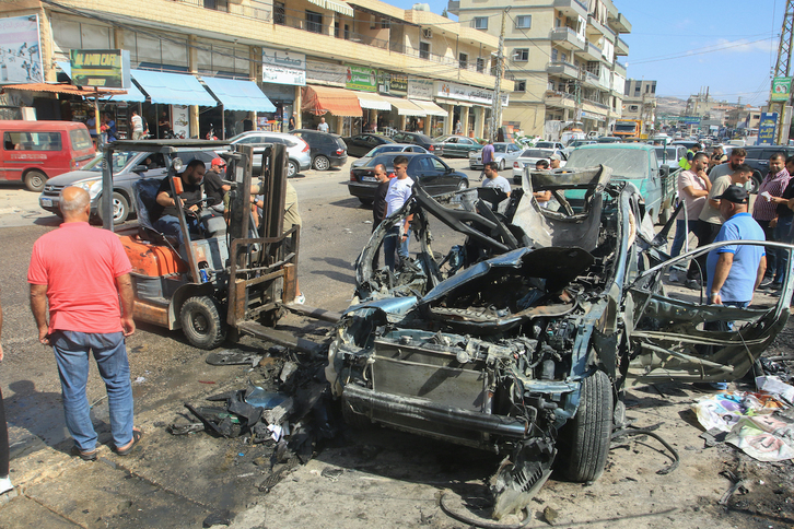 Un ataque israelí contra la población libanesa de Zebdine, el pasado día 6