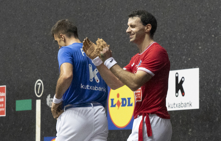 Pozarren Jokin Altuna, partidan behetik gora egin eta irabazi ostean.