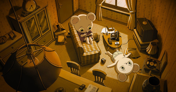 Alberto Vazquez zinegilearen ‘Decorado’ filmaren fotograma.