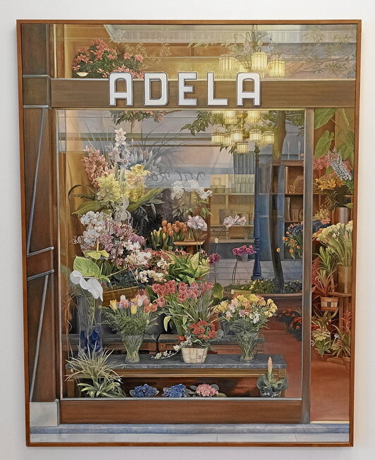 Los ramos de flores de Mercedes Truhan y otras obras se pueden ver en la galería bilbaina Juan Manuel Lumbreras, en la muestra que conmemora el 50º aniversario de la Facultad de Bellas Artes de EHU.