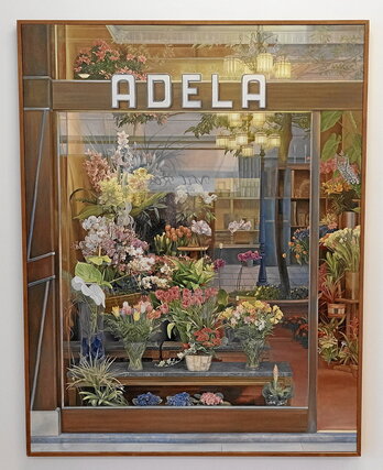 Los ramos de flores de Mercedes Truhan y otras obras se pueden ver en la galería bilbaina Juan Manuel Lumbreras, en la muestra que conmemora el 50º aniversario de la Facultad de Bellas Artes de EHU.