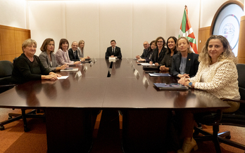 Reunión del Consejo Vasco de Finanzas Públicas, celebrada este lunes en Gasteiz.