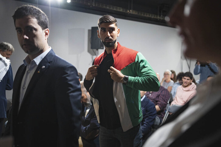 Yaser Hamed, el pasado 4 de octubre en Gernika-Lumo.