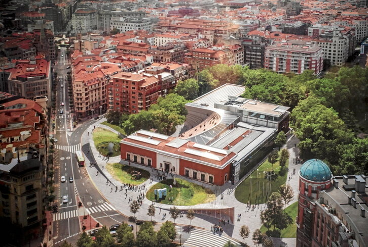 Imagen de archivo del entorno del Museo de Bellas Artes, en Bilbo.