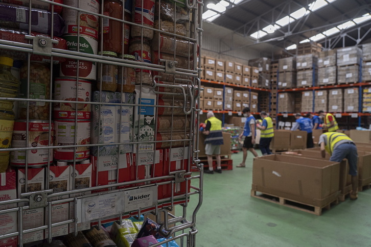 Instalaciones del Banco de Alimentos de Bizkaia, en Basauri.
