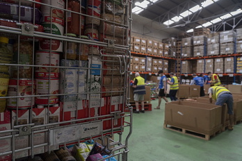 Instalaciones del Banco de Alimentos de Bizkaia, en Basauri.