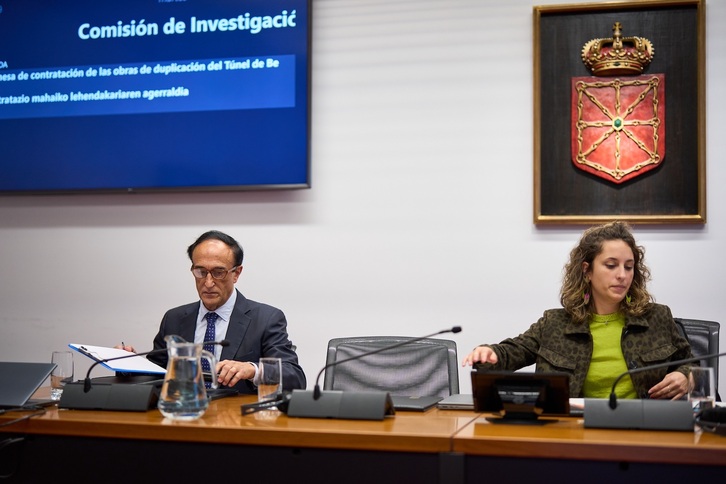 Polo, durante la comparecencia en la comisión de investigación. 