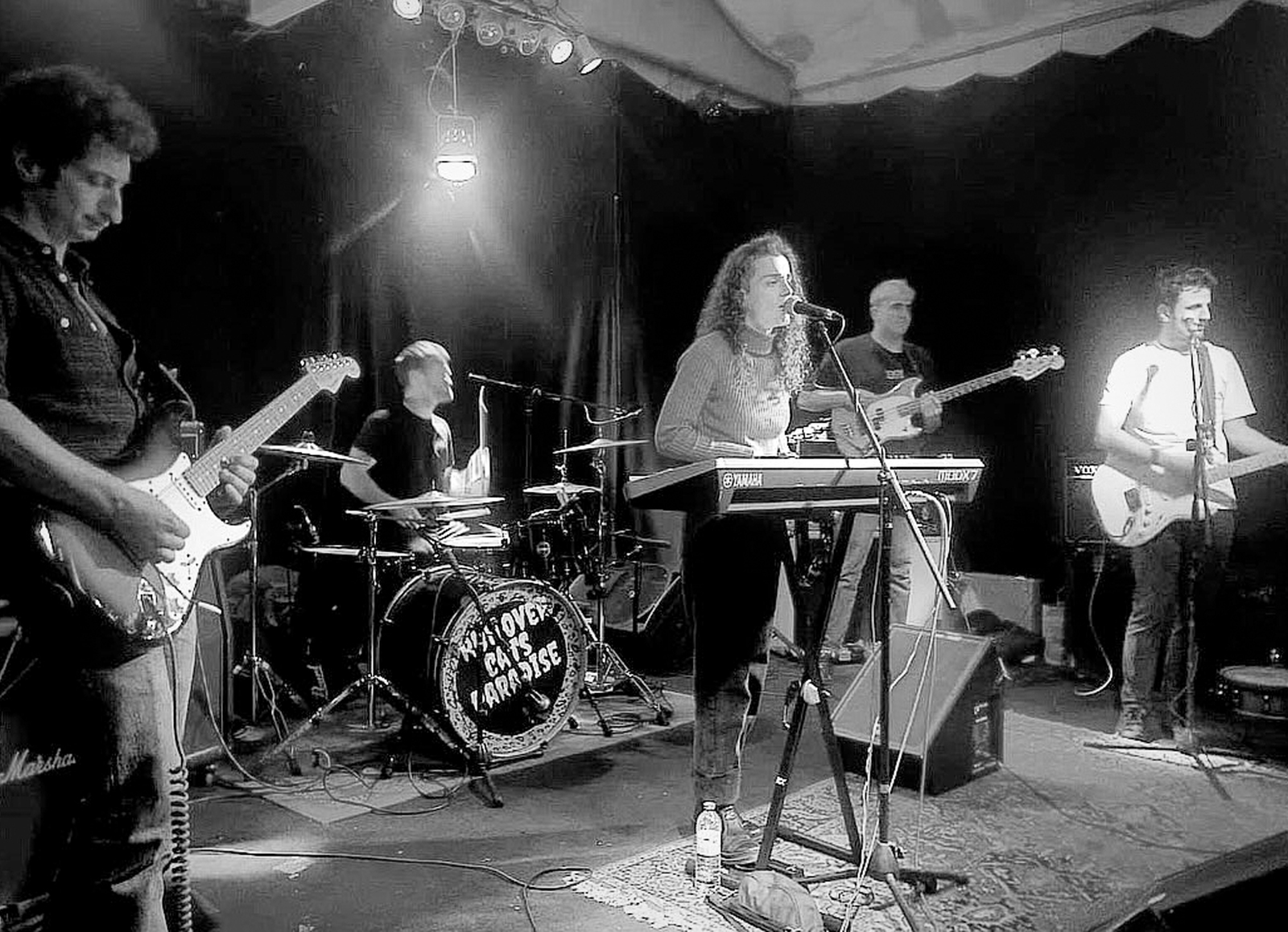 Pangea Pop taldea zuzeneko emanaldi batean.