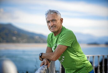 Sabino Astigarraga, elkarrizketarako ateratako argazkian.