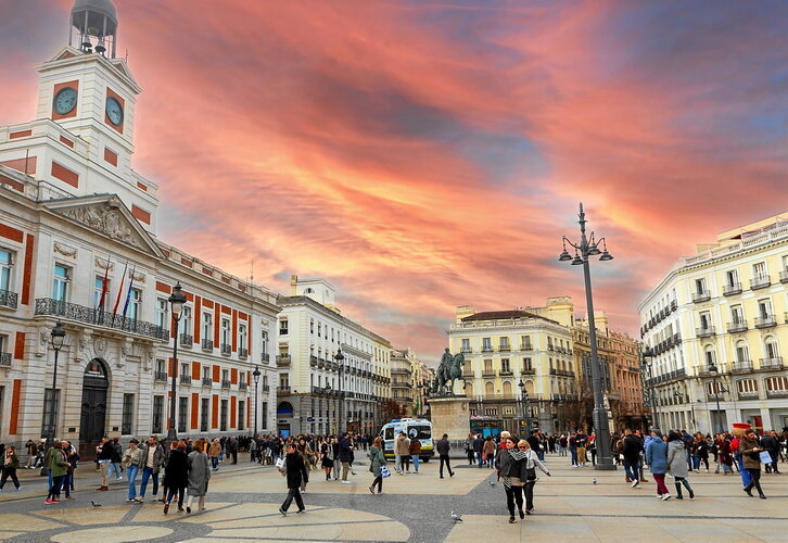 Puerta del Sol de Madrid. Getty Images