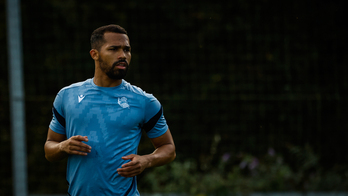 Yangel Herrera, en uno de los entrenamientos de esta semana.