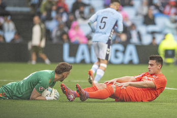 Barrenetxea lamenta una de las numerosas ocasiones marradas por los donostiarras.