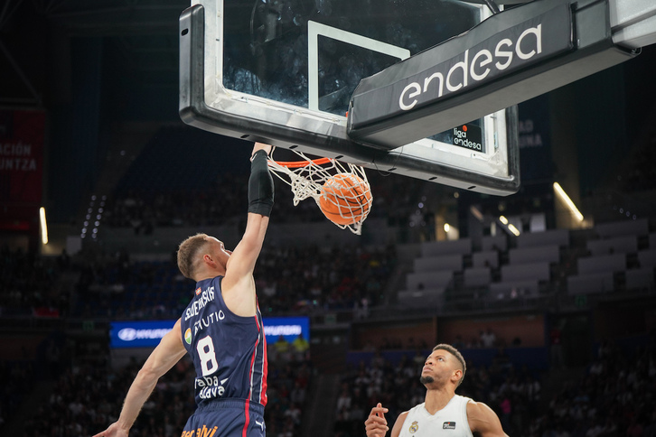 Sedekerskis anota en el anterior partido de la Liga ACB, ante el Real Madrid.