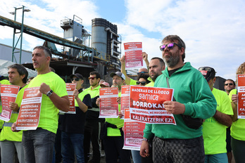 Imagen de una protesta de los trabajadores de Maderas de Llodio.