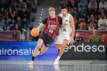 Luka Samanic, en la reciente victoria de Saski Baskonia ante el Real Madrid.