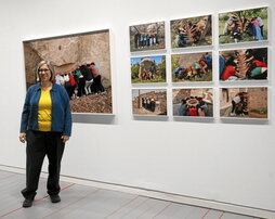 Arriba, Maider López en Tabakalera y debajo, otra imagen de la muestra.