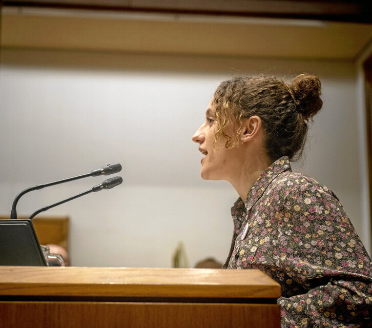 La parlamentaria de EH Bildu Eraitz Saez de Egilaz.