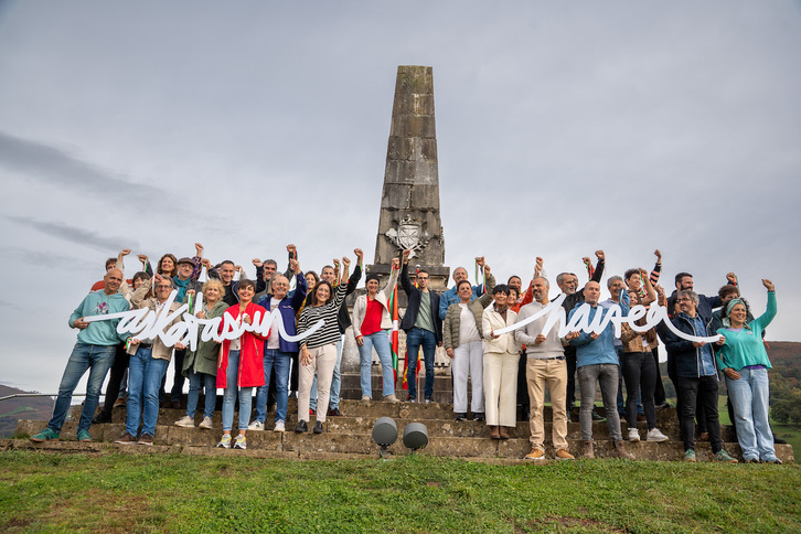 Cargos electos de EH Bildu han recordado en Amaiur el aniversario.
