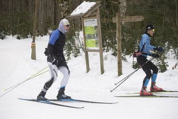 Esquiadores en las pistas de Larra Belagoa.