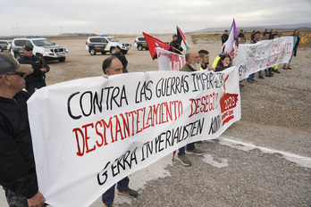 Marcha contra el aeródromo de Ablitas, este sábado.