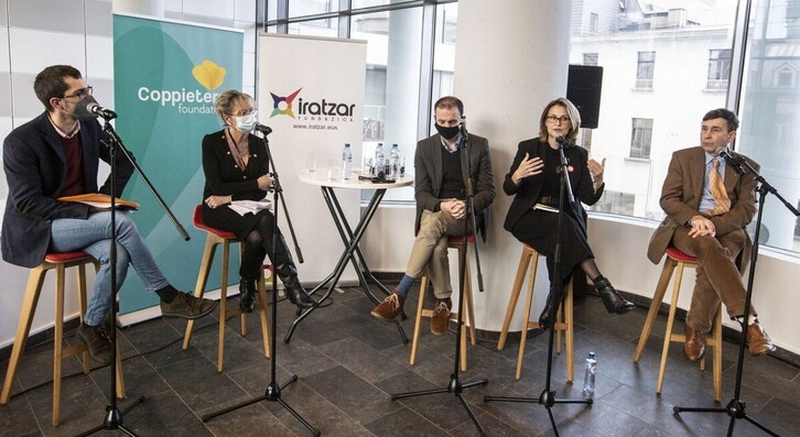 Iratzar Fundazioak eta Coppietersek 2021an Bruselan antolatutako Europako etorkizunari buruzko konferentzia. 